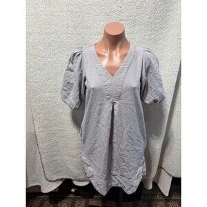 Cynthia Rowley Linen Blend Mini Puff Sleeve Dress Sz XS